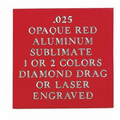 Opaque Red Aluminum Engraving Sheet Stock (12"x24"x0.025")